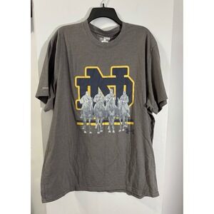 Under Armour Notre Dame 4 horsemen heatgear gray tshirt men's 2XL loose fit
